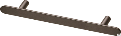 Ручка для мебели Pastille 128, удлиненная, латунная, коричневая