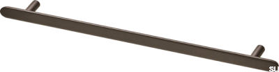 Ручка мебельная продолговатая Pastille 256, латунь, коричневый цвет