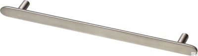 Ручка мебельная продолговатая Pastille L 256, латунь, никелированная, шлифованная