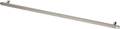 Ручка мебельная продолговатая Pastille 536, латунь, никелированная, шлифованная