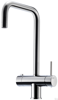 Кухонный смеситель с клапаном для посудомоечной машины SK New 984 Латунь Серебристый Хром