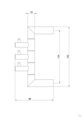 Вешалка для полотенец TA253, матовая медь, нелакированная