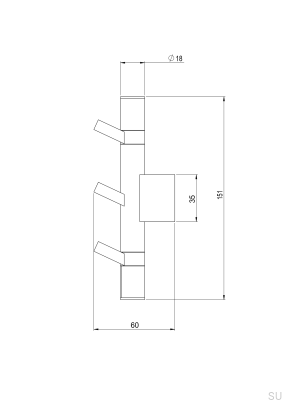 Вешалка для полотенец TA263 Латунь Матово-черная