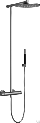 Душевой гарнитур TVM300 из латуни, черный хром, матовый