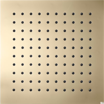 Квадратная скрытая лейка для душа с дождевой насадкой 200 ZSOF075 Полированная латунь Нелакированная