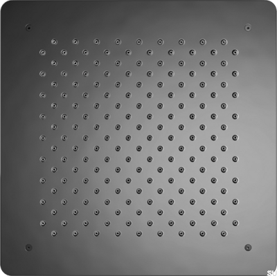 Квадратная скрытая лейка для душа с дождевой насадкой 400 ZSOF097 Латунь Черный Хром