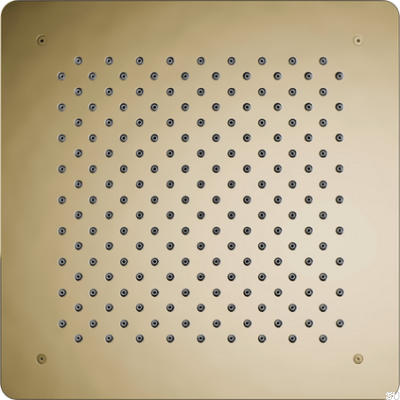 Скрытая квадратная лейка для душа с эффектом дождя 400 ZSOF097 Латунь Медовое золото