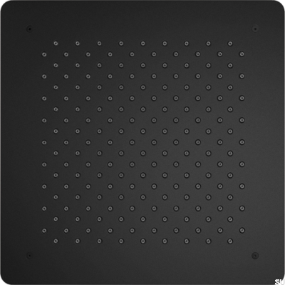 Квадратная скрытая лейка для душа с дождевой насадкой 400 ZSOF097, латунь, матово-черная