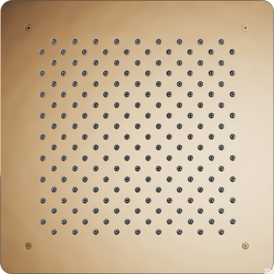 Квадратная скрытая лейка для душа с дождевой насадкой 400 ZSOF097 Полированная латунь Нелакированная