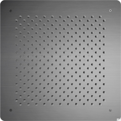 Квадратная скрытая лейка для душа с дождевой насадкой 500 ZSOF098, латунь, черный хром, матовый