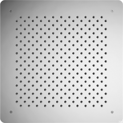 Квадратная скрытая лейка для душа с дождевой насадкой 500 ZSOF098 Латунь Серебристый Хром