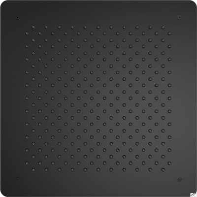 Квадратная скрытая лейка для душа с дождевой насадкой 500 ZSOF098, латунь, матово-черная