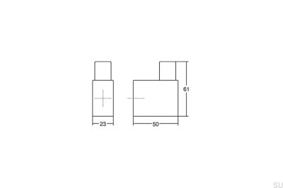 Настенная вешалка Casey 23, белый алюминий с эко-дубом