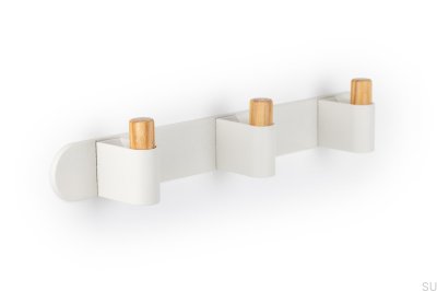 Настенная вешалка Casey Rack 340, алюминий, белый с дубовым деревом