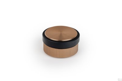 Дверной упор Brooklyn 62 Floor, матовый алюминий цвета «золотой кавы»