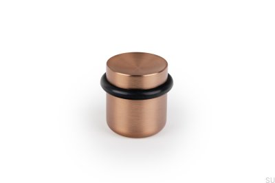 Дверной упор для пола Luv 36, металлический, коричневый, матовый