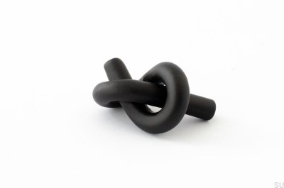 Мебельная ручка Knot 50, черная лакированная