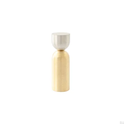 Настенная вешалка Kokeshi Mix 1856 из матовой стали и матовой латуни, неокрашенная