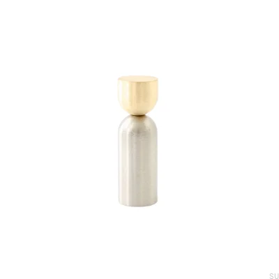 Настенная вешалка Kokeshi Mix 1856 из матовой латуни без лака с матовой сталью