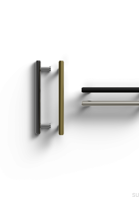 Ручка мебельная удлиненная Matera 128, металл, серебро, хром, полированная