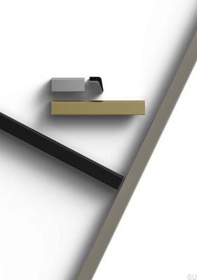 Ручка мебельная удлиненная Lido 1184, алюминий, матово-черный