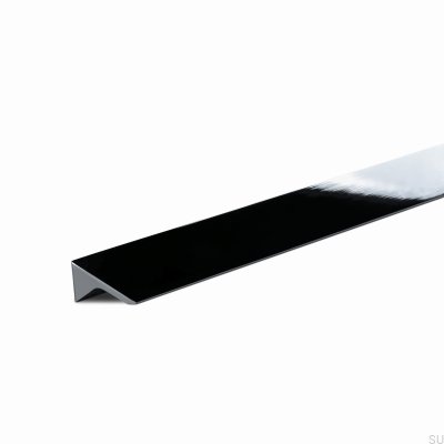 Удлинённая мебельная ручка Caorle 384 из полированного алюминия с серебристым хромом