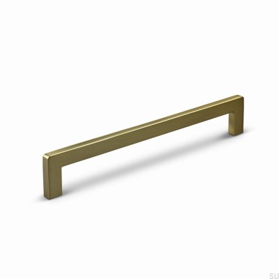 Удлиненная мебельная ручка Benidorm 160 из матового золота с алюминиевым покрытием