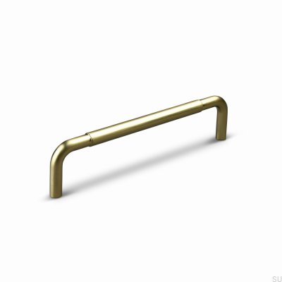 Удлиненная мебельная ручка Siena 128, матовый золотой алюминий
