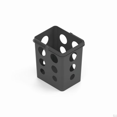 Мусорный бак Leon 7л темно-серый с отверстиями