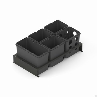 Система контейнеров для сортировки отходов Merida 80x45, темно-серый