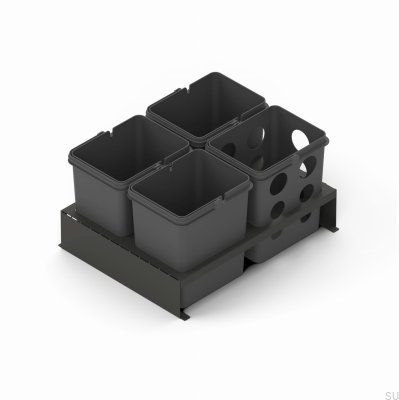 Система контейнеров для сортировки отходов Merida 60x45, темно-серый