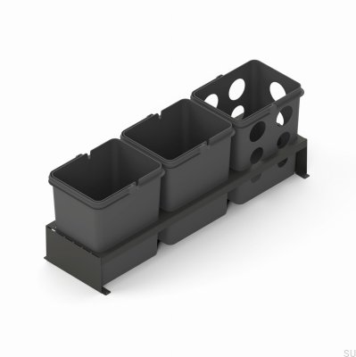 Система контейнеров для сортировки отходов Merida 80x35, темно-серый