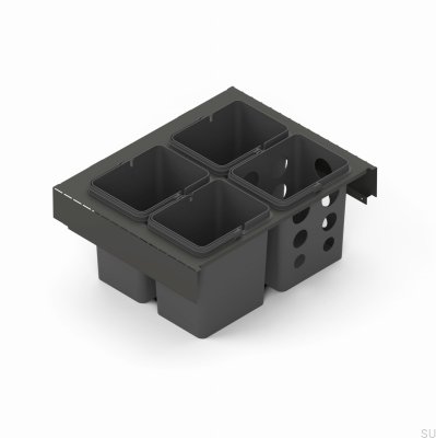 Система контейнеров для сортировки отходов Toledo 60x45, темно-серый