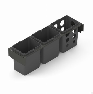 Система контейнеров для сортировки отходов Toledo 80x35, темно-серый