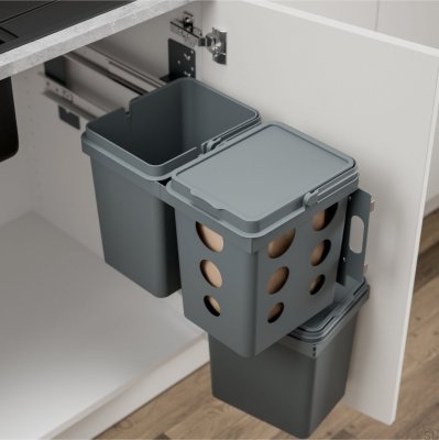 Система контейнеров для сортировки отходов Alicante 27x42, темно-серый