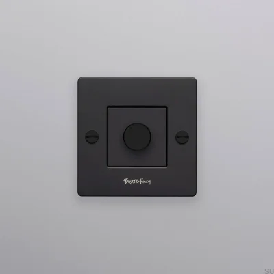 Светодиодный диммер Cross 1G 250 Вт, стальной, черный, европейский стандарт, с логотипом