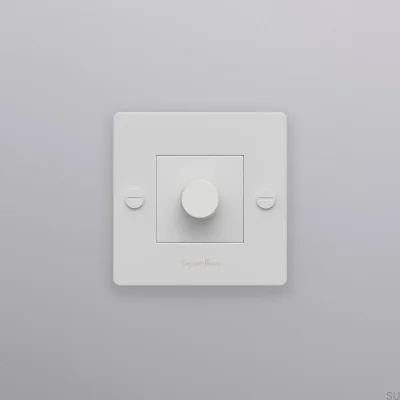 Светодиодный диммер Cross 1G 250 Вт, стальной, белый, европейский стандарт, с логотипом