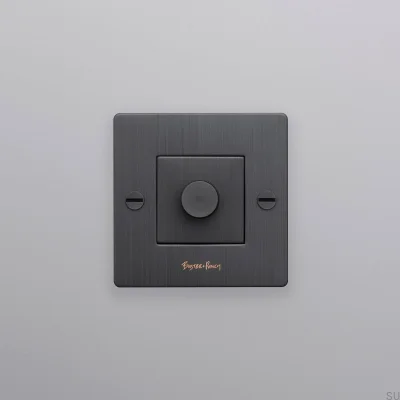 Диммер LED Cross 1G 250 Вт с логотипом, латунь, обожженная бронза, европейский стандарт