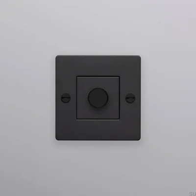 Светодиодный диммер Cross 1G 250 Вт, стальной, черный, европейский стандарт, без логотипа