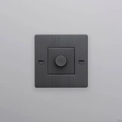 Диммер LED Cross 1G 250 Вт без логотипа, латунь, обожжённая бронза, европейский стандарт