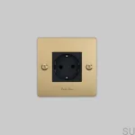 CSC-054187--Gniazdo-pojedyncze-1G-Schuko-Type-F-Linear-z-logotypem-Mosiądz-Standard-Europejski-Skandynawskie-Uchwyty_2