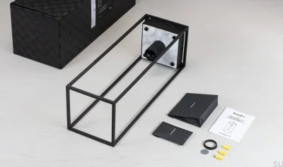 Потолочный светильник Caged Cross 1.0 из стали, черного мрамора