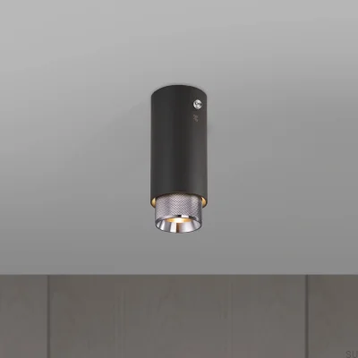 Потолочный точечный светильник Exhaust Cross, графитовая сталь с серебром