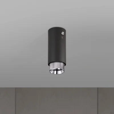 Потолочный точечный светильник Exhaust Cross, графитовая сталь с серебром