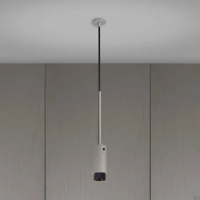 Подвесной светильник «Выхлопная труба», стальной серый с черным