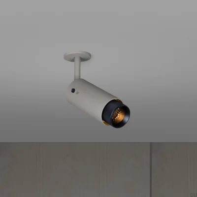 Регулируемый точечный светильник с крестовиной выхлопной трубы, стальной серый с черным