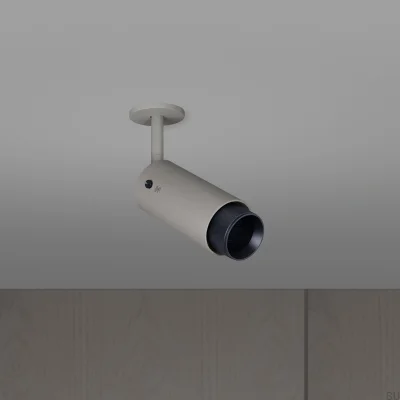 Регулируемый точечный светильник с крестовиной выхлопной трубы, стальной серый с черным