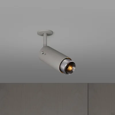 Регулируемый точечный светильник выхлопной трубы, стальной серый с серебристым