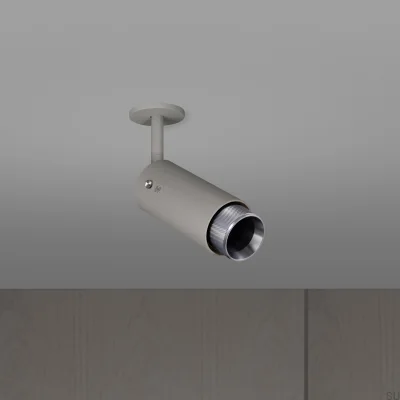 Регулируемый точечный светильник выхлопной трубы, стальной серый с серебристым