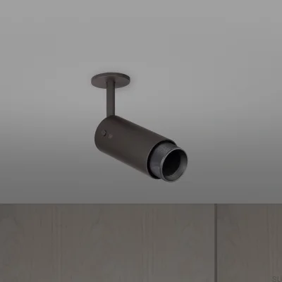 Регулируемый точечный светильник с крестообразным креплением для выхлопной трубы, графитовая сталь с обожженной бронзой